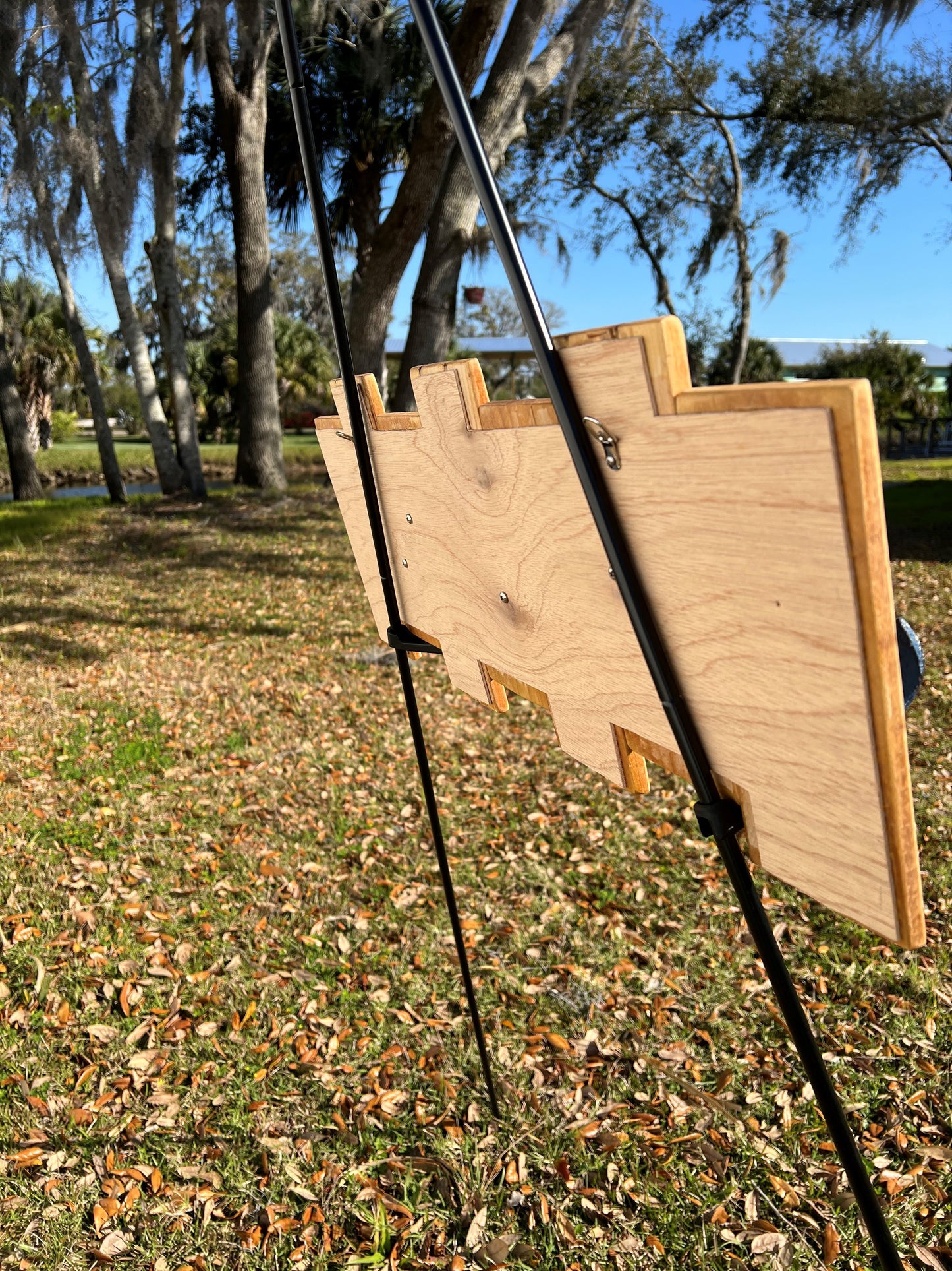 Indigo Blue colored Red Fish pallet sign with 2 flippin fish coat hooks. 10-1/4"H x 26-1/8"W x 2-1/2"D