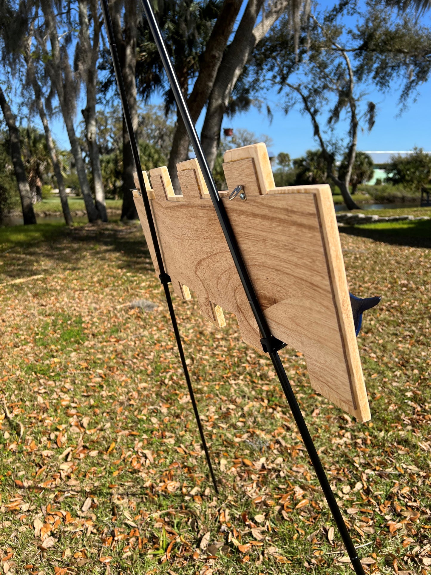 Navy, white and aqua coat hangers (5) on Pallet Sign.  10-1/4"H x 29-3/8"W x 2-3/8"D